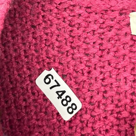 SUNDANCE Sweater PM Petite Fair Isle Thermal Cardigan Button Up Wool Blend Pink - Picture 16 of 16